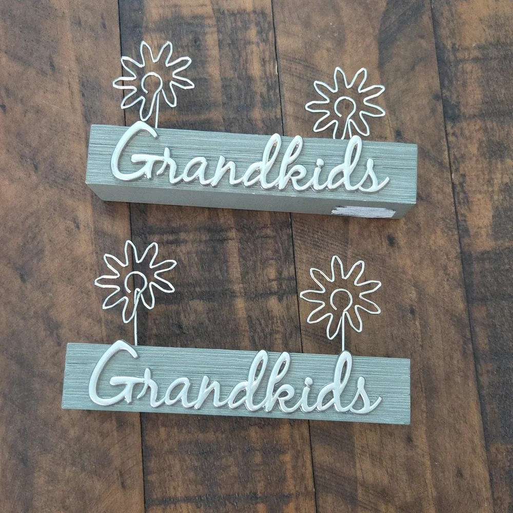 Silver and Gray 'Grandkids' Decorative Picture Holders